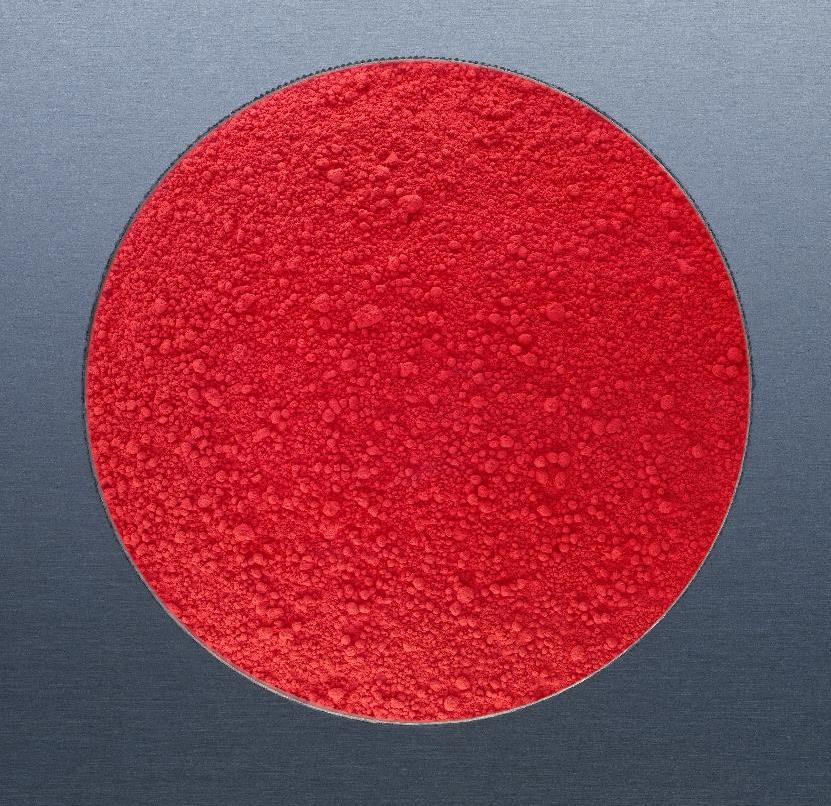Couleur fluorescente rouge-flamme